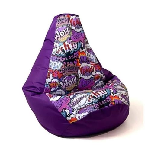 Go Gift Sac Sako Pouffe Impression Poire Violet-Wow Xl 130 X 90 Cm - 5905359299745