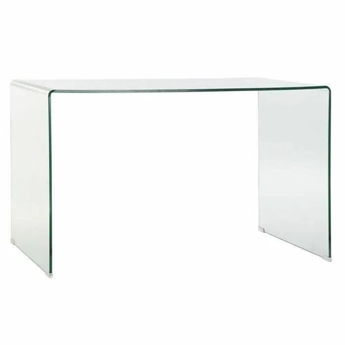 Bureau - Verre Transparent - 125 X 70 X 74 Cm - Blanc