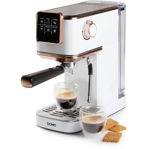 Machine à expresso 3 en 1 - DOMO - DO746K - 1350 W - 20 Bar - Blanc / Rose
