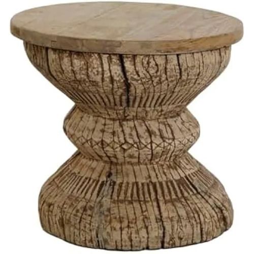 Table D'appoint - Home Esprit - Naturelle Teck - 45 X 45 X 43 Cm - Multicolore - Bois Massif