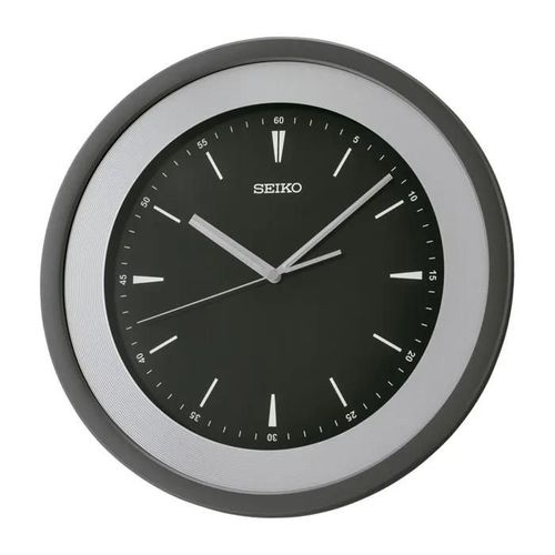 Horloge murale - SEIKO - QXA812S - Plastique gris - 36 cm - Quartz japonais