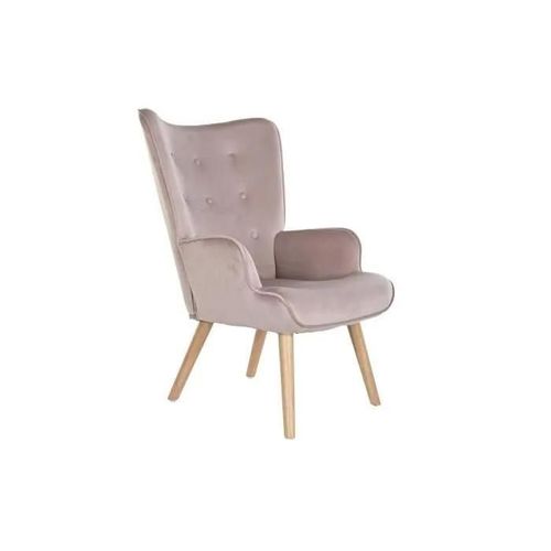Fauteuil Rose Bois Polyester (67 X 69 X 96 Cm)