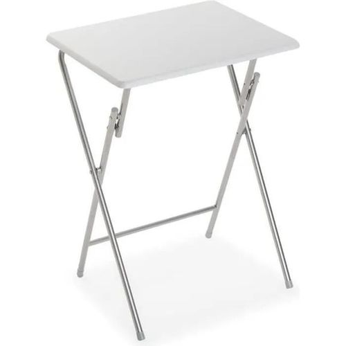 Table D'appoint - Versa - Napoca - Pliable - Bois Et Métal - Blanc