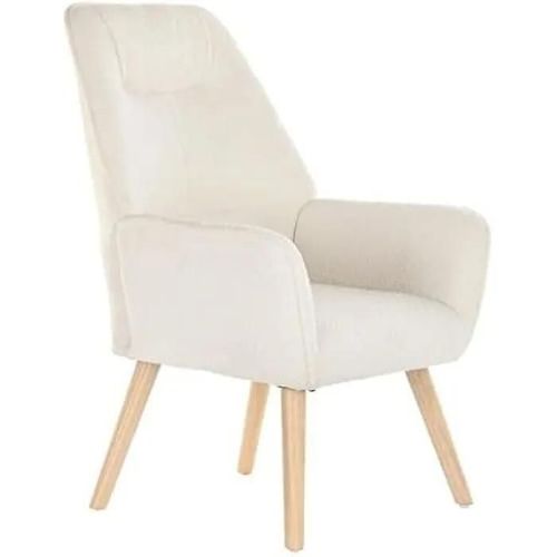 Fauteuil - Dkd Home Decor - Crème - Bois Et Polyester - 1 Place - Style Contemporain