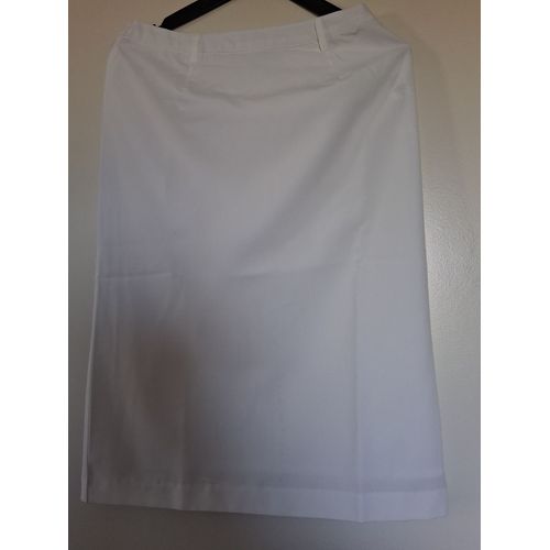 Jupe Droite Blanche "T-38" Daxon Femme