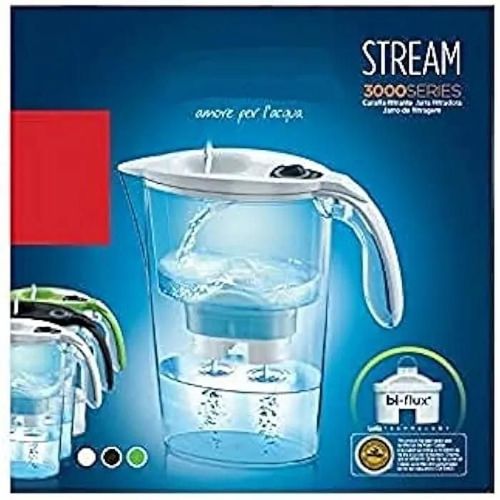 Carafe - Laica - Stream - Couleur Verte - Inclus 2 Filtres - Idéale Pour L'eau Filtrée