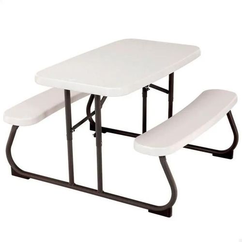 Table De Pique Nique - Lifetime - Almond - 82,5 X 90 Cm - Résistante Aux Intempéries - Pour Enfants