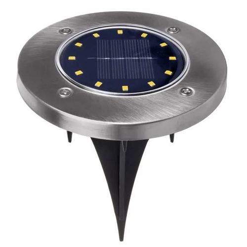Lampe Solaire Maclean Mce318 Ip44 Projecteur Solaire De Jardin, 12 Led Smd, 4000k, Ni-Mh 600 Mah, 0.7w