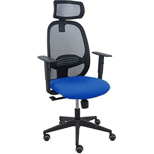 Chaise Cylindrique Noire Maille Noire Assise Bali Bras Réglable Tête De Lit Réglable (Bleu)