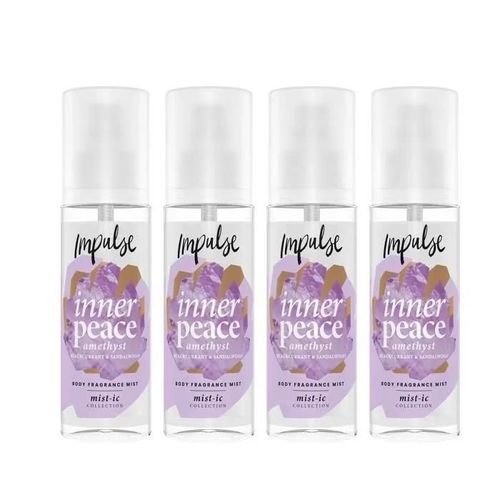 Fragrance Mist Inner Peace - Impulse - 150ml - Blackcurrant Scent - 4 Pack 