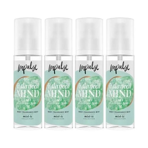 Impulse - Body Fragrance Mist Balanced Mind - Pear And Jasmine Scent - 150ml, 4pk 