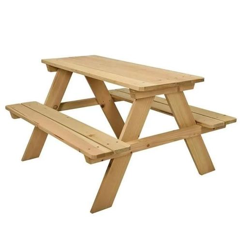 Table De Pique-Nique - Wadiga - Bois D'épicéa - 79x89x50cm - 4 Places - Enfant Mixte