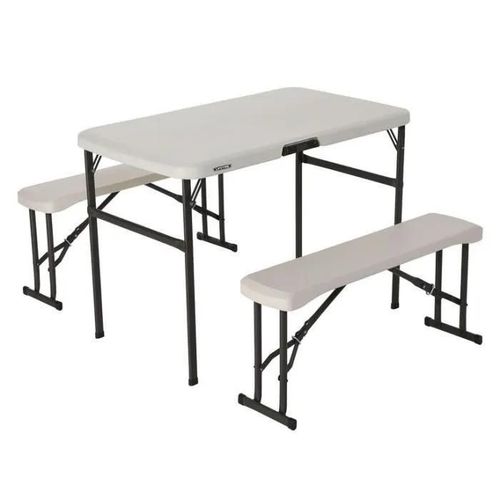 Table De Camping 107 X 61 Cm + Bancs 94 X 21 X 42 Cm - Lifetime