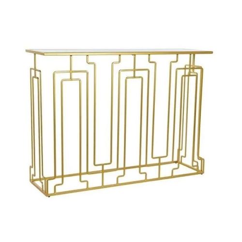 Table D'appoint Thyann Miroir Doré Métal (110 X 32 X 79 Cm)