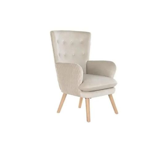 Siège Thyann Naturel Beige Bois Polyester (67 X 70 X 95 Cm)
