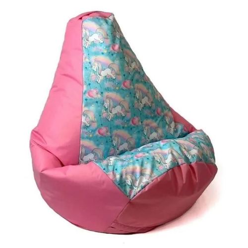 Go Gift Sac Sako Pouffe Imprimé Poire Rose-Licorne L 105 X 80 Cm - 5905359295129