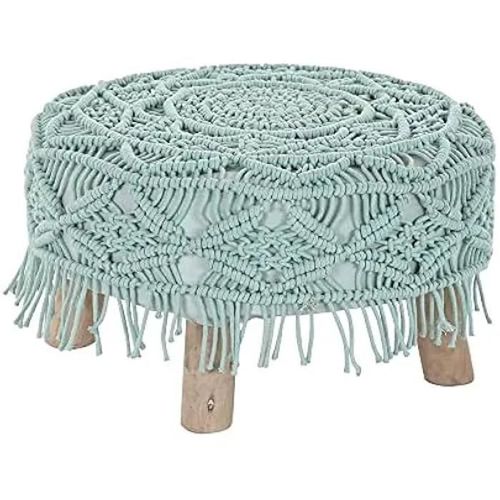 Meuble D'appoint - Dkd Home Decor - Menthe - Bois - Coton - 53x53x31 Cm