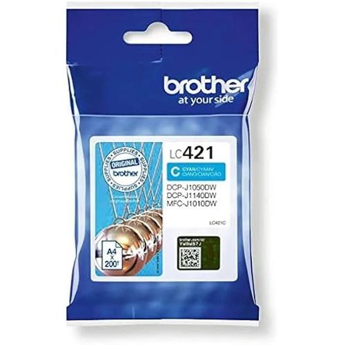 Brother Cartouche d'encre Originale LC421 Cyan (5 unités)