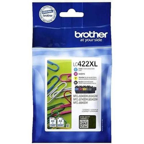 Cartouches d'encre d'origine Brother LC422XL - Noir/Cyan/Magenta/Jaune