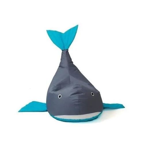Pouffe - Go Gift - Sako - Baleine - Gris-Bleu - 110 X 80 Cm - 1 Place