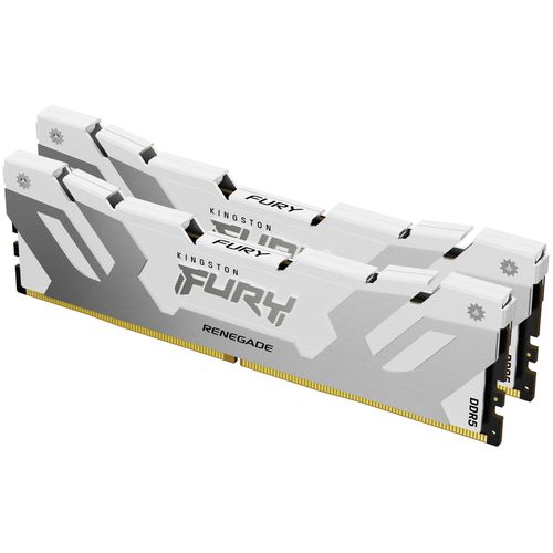 Kingston FURY Renegade - DDR5 - kit - 48 Go: 2 x 24 Go - DIMM 288 broches - 8000 MT/s / PC5-64000 - CL38 - 1.4 V - mémoire non tamponnée chronométrée - on-die ECC - argent, blanc