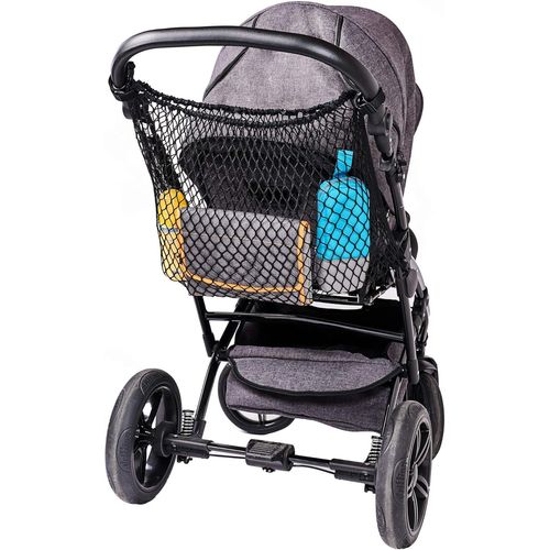 Filet De Courses Universel Xl Pour Poussettes/Poussettes Doubles/Fermeture En Un Clic/R¿¿Seau De Poussette Extra Large
