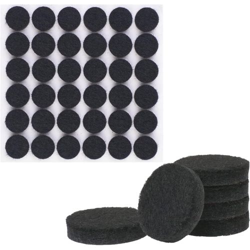 108 patins en feutre (ronds, 15 mm), patins de protection de sol autocollants noirs de 15 mm, ¿¿paisseur 5 mm, patins pour pieds de meubles