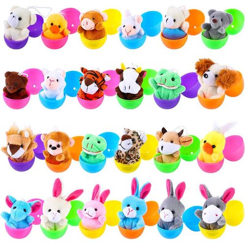 Marionnettes ¿¿ doigts avec ?ufs de Paques, lot de 24 marionnettes ¿¿ main, animaux, jouets, poup¿¿es mignonnes pour enfants, spectacles, r¿¿cr¿¿ations, ¿¿coles