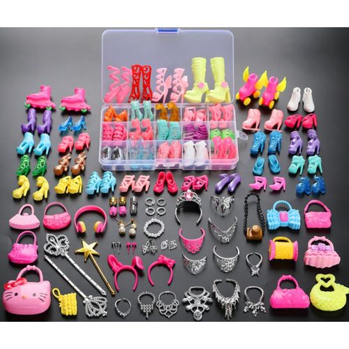 1 ensemble de chaussures, sacs, v¿ºtements, accessoires pour poup¿¿e Barbie de 30 cm,