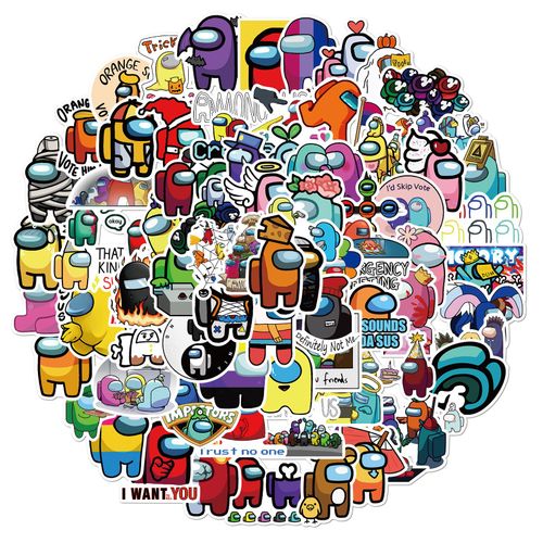 200 jeux Among Us graffiti autocollants t¿¿l¿¿phone portable skateboard