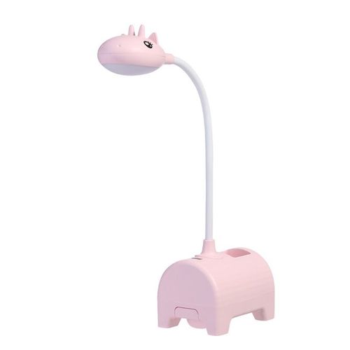 Lampe De Bureau Led Rose Pour Enfants, Intensit¿¿ Variable, Trois Couleurs, Interrupteur Tactile, Connexion Usb, Porte-Stylo, Lampe De Lecture Pour Chambre D'enfant, Bureau, Etc.