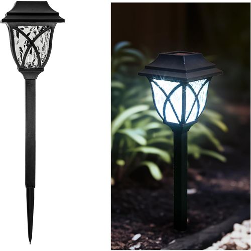 (Lumi¿¿Re Blanche) Lot De 2 Lampes Solaires Pour All¿¿E - ¿¿Clairage Led D'ext¿¿Rieur ¿¿Tanche Pour Jardin, Cour, Terrasse, Pelouse, All¿¿E - ¿¿Clairage D¿¿Coratif Sur Piquet
