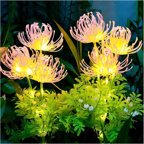 Lampe Solaire D'ext¿¿Rieur ¿¿ Led, Motif Fleurs, ¿¿Tanche Ip65, D¿¿Coration De Jardin, Pour Balcon, Terrasse, All¿¿E, Pelouse