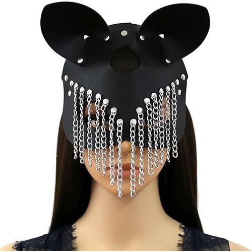 Masque De Catwoman, Masque Sexy Pour Femme Adulte, Masque De Carnaval, Masque En Cuir Pu Noir