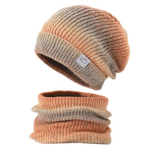Bonnet D'hiver 2 Pi¿¿Ces Pour Femme En Laine Tricot¿¿E, ¿¿Charpe Chaude Coupe-Vent