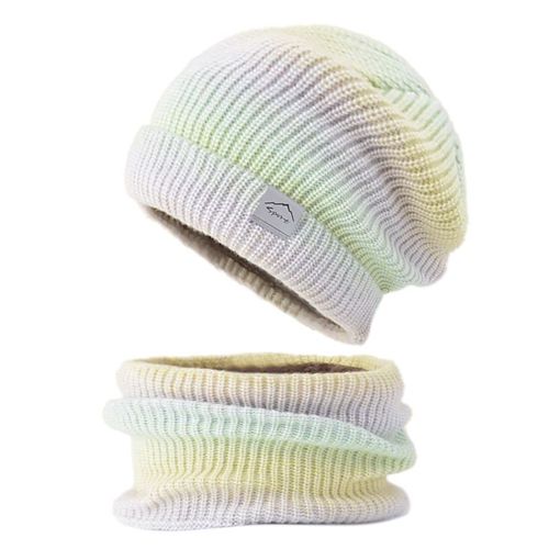 Bonnet D'hiver 2 Pi¿¿Ces Pour Femme En Laine Tricot¿¿E, ¿¿Charpe Chaude Coupe-Vent