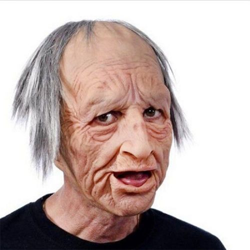 Grand-P¿¿Re Pour Homme, Perruque, Vieil Homme, Masque, Couvre-Chef, Accessoires D'halloween
