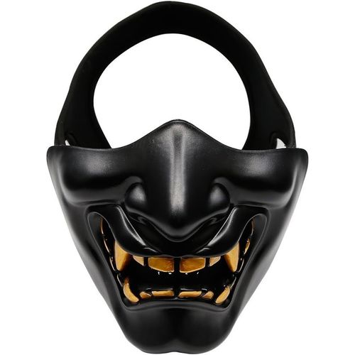 Costume D'halloween Cosplay Bb Gun D¿¿Mon Mal¿¿Fique Monstre Kabuki Samoura? Hannya Oni Demi-Couverture Airsoft Et Masque Accessoire