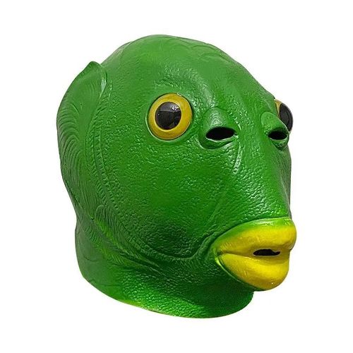 Masque De Poisson Vert, Masque T¿ºte De Poisson Pour Adultes, D¿¿Guisement T¿ºte De Poisson, D¿¿Guisement D'halloween Amusant Pour Hommes Et Adultes