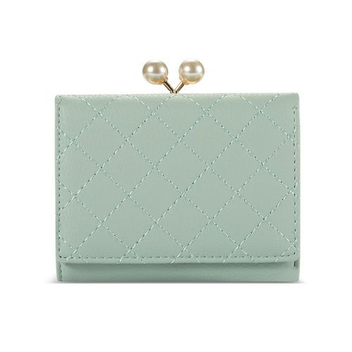 Petit Porte-Monnaie En Fil Brod¿¿ Vert ¿¿ Clip Pour Femme