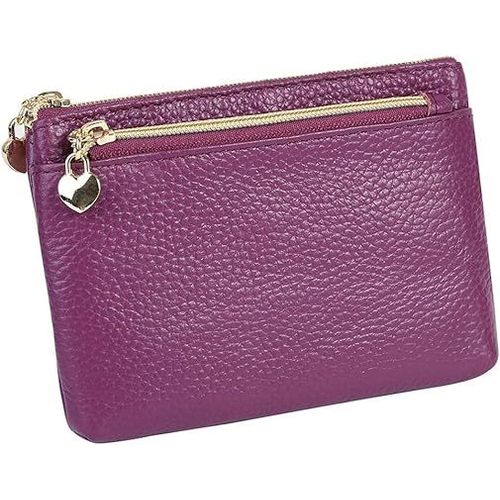 Porte-Monnaie En Cuir V¿¿Ritable Pour Femme, Pochette Zipp¿¿E, Porte-Monnaie