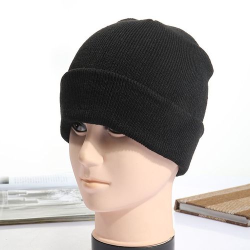 Bonnet Rond Tricot¿¿ Noir 3 Pi¿¿Ces Pour Homme