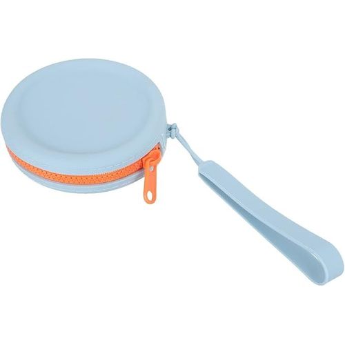 Petit porte-monnaie circulaire en silicone bleu?: petit porte-monnaie pour ¿¿couteurs, porte-monnaie, joli sac ¿¿tanche pour cable de donn¿¿es