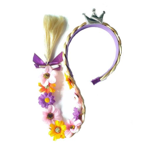 Perruque De Princesse Le Pei 2 Pi¿¿Ces, Tresse, Couronne Pour Enfants Avec Soutien-Gorge