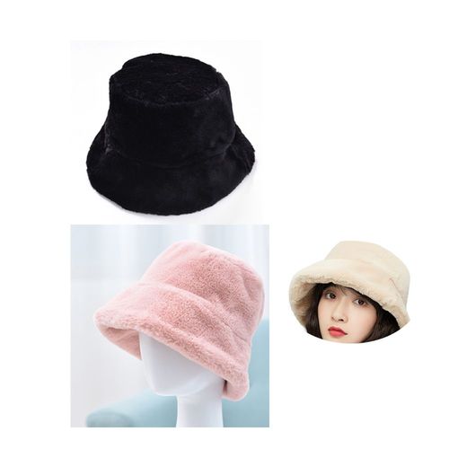 Lot De 2 Chapeaux De P¿ºcheur Pour Femme, Automne Et Hiver, Bonnet De Bassin En Peluche Ko