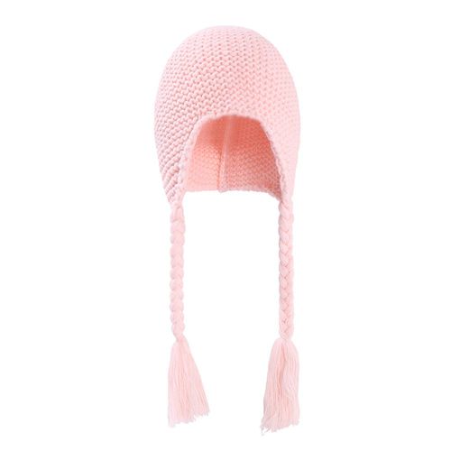 Bonnet En Fourrure Tricot¿¿E Pour B¿¿B¿¿, Tresses R¿¿Glables, Prot¿¿Ge-Oreilles Plus
