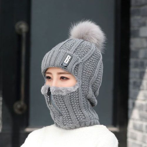 Ensemble De Bonnets De Ski En Laine Tricot¿¿E Coupe-Vent Pour L'hiver Et L'ext¿¿Rieur