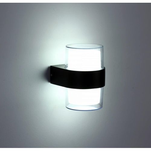 Applique Murale D'ext¿¿Rieur Led Ip65, ¿¿Tanche, ¿¿Clairage Ext¿¿Rieur, Lampe En Aluminium Acrylique 10 W, Id¿¿Ale Pour Une Cour, Un Jardin, Une Terrasse, Un Couloir, Une All¿¿E Carr¿¿E (Rond, Blanc Froid)