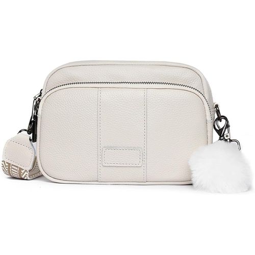 (Blanc) Sac messager pour femme, petit sac ¿¿ bandouli¿¿re ¿¿l¿¿gant en cuir, portefeuille pour appareil photo, sac ¿¿ bandouli¿¿re large avec sangle de guitare