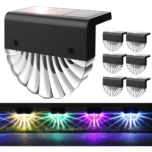 Lot De 6 Lampes Solaires D'ext¿¿Rieur Pour Terrasse, Escaliers, Poteaux, All¿¿E, Porche, Cour, Jardin, ¿¿Clairage Blanc Chaud/Led